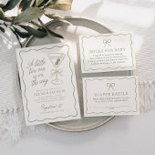 Tini One Martini Baby shower Boeken en Geschenken Poster