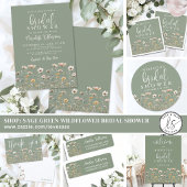 Wilde Bloem Salie Groene Bruidsdouche Poster