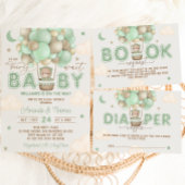 Beer Groene Baby shower Luier Raffle Informatiekaartje