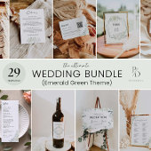 Emerald Green Wedding Menu Kaarten Sjabloon