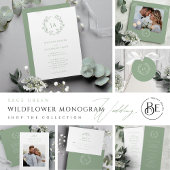 Sage Green Monogram Wedding Bedankdoosjes