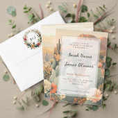 Saguaro & Sage Envelope Zegell sticker (Personaliseer deze collectie van deze onafhankelijke maker. Test)