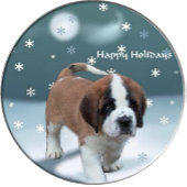 Saint Bernard Puppy Kerstmis Grosgrain Lint