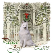 Schattigee Samoyed Lovers Kerstcadeaus Mok