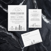 San Diego Skyline Wedding | Uitnodigingen Wikkel (Personaliseer de collectie van deze zelfstandige maker.)