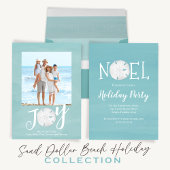 Kerstfeestdag Elegant Beach Turquoise Coastal Korte Tafelloper