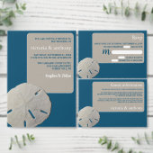 Zanddollar, Ocean Blue Beach Bruiloft Welkom Poster (Personaliseer de collectie van deze zelfstandige maker.)