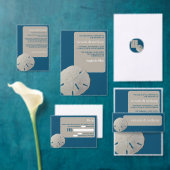 Zanddollar, Ocean Blue Beach Bruiloft Bedankdoosjes (Personaliseer de collectie van deze zelfstandige maker.)