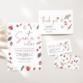 KerstkerstBaby shower voor kerstmis Baby Bedankkaart