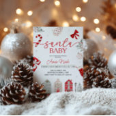 Santa Baby shower Luier Raffle Informatiekaartje