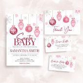 Meisje Santa Baby kerst Baby shower Kaart