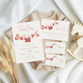 Santa Babykleding Winter Boy Baby shower Kaart