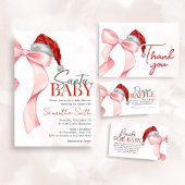 Baby shower van Santa Winter Ronde Sticker