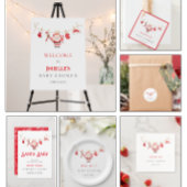 Red Santa Baby Christmas Baby Shower Napkins Servet