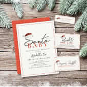 Santa Hat Baby shower Luier Raffle Ticket Informatiekaartje