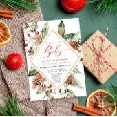 Rustige winterkerstblaasdouche informatiekaartje