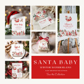 Kerstmis Baby shower Diaper Raffle Ticket Informatiekaartje