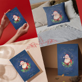 Rode Blauwe Kerstman Matching Unieke Kerstmis Vrou T-shirt