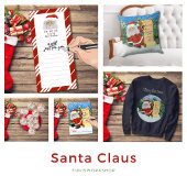 Festive Santa Claus HO HO Chrismas Ronde Button 3,2 Cm