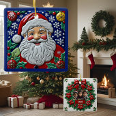 De Kerstman in zijn slee Keramische Knop