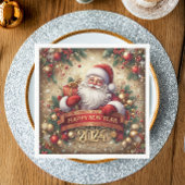 Polka gouden oudejaarsfeest kartonnen onderzetters