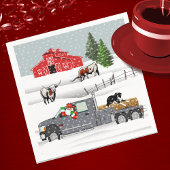 Western Boerderij Ranch Santa Cattle and Dog Papieren Bordje