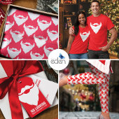 Kinder Kerstman feestuitnodiging wit & rood Kaart