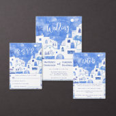 Santorini Wedding Reception Informatiekaartje (Personaliseer de collectie van deze zelfstandige maker.)