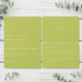 Minimalistic Wedding Photo Lime Green Bedankkaart (Personaliseer de collectie van deze zelfstandige maker.)