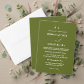 Elegante saliegroene Monogram Huwelijksprogramma k Programmakaart (Personaliseer deze collectie van deze onafhankelijke maker. Test)