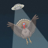 Thanksgiving Turkey Saved By Aliens Fleece Deken