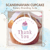 Scandinavische Cupcake Cookie Verzorgingsinstructi Bedankkaart