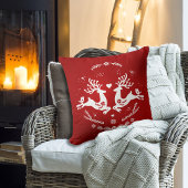 Schattigee feestelijke scandi rood wit kersthert poster