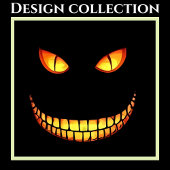 Angstaanjagende ogen en gekke glimlach Halloween Papieren Bordje