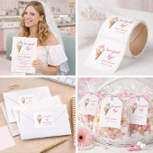 Opgegeten Ijs Cute Bruiloftsborrel Spandoek