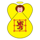 Scot Lion Rampant Angel Hanukkah Flag Personalized Sneeuwbol