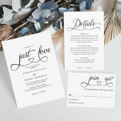 Nothing Fancy Just Love Script Heart Wedding Acryl Uitnodigingen