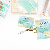 Waterverf Eet Drink en getrouwd bruidsservet Servetten