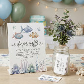 Knopje voor babyfeest met zeedieren oma ronde button 5,7 cm