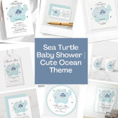 Zee Turtle Baby shower | Schattigee Oceaan Kaart