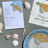 Aangepaste Zeeschildpad Baby Bedankkaart