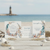 Zee Wreath | Waterverf Beach Weddenschap Save The Date
