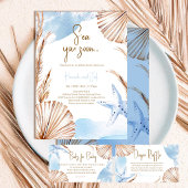 Boho Coastal Luier Raffle Baby Shower Poster