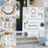 Moderne Kust Baby Shower Jongen Bedankkaart