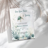 Sea You Soon Turtle Undersea Baby Shower Bedankjes Labels