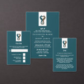 Zeepaardenromance, strandhuwelijksprogramma programmakaart (Personaliseer de collectie van deze zelfstandige maker.)