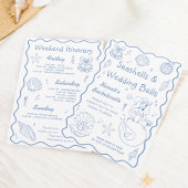 Zeeschelpen vrijgezellenfeest papieren bordje