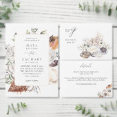 Seashells & White Floral Return Address Label 2 (Personaliseer de collectie van deze zelfstandige maker.)