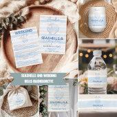 Seashells en Wedding Bells Bachelorette Ronde Sticker