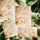 Schelpen Touw Zand Bruiloft Pokerkaarten